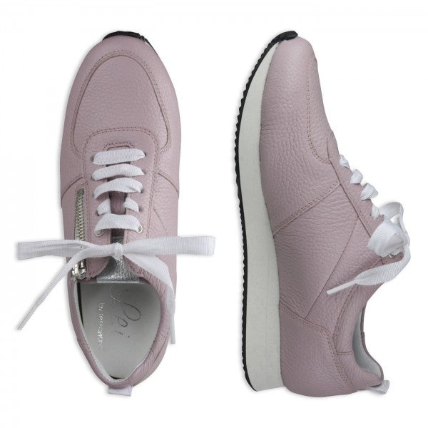 NADJA Damen Sneaker – Weite H, Echtleder/Stretch, Rosa