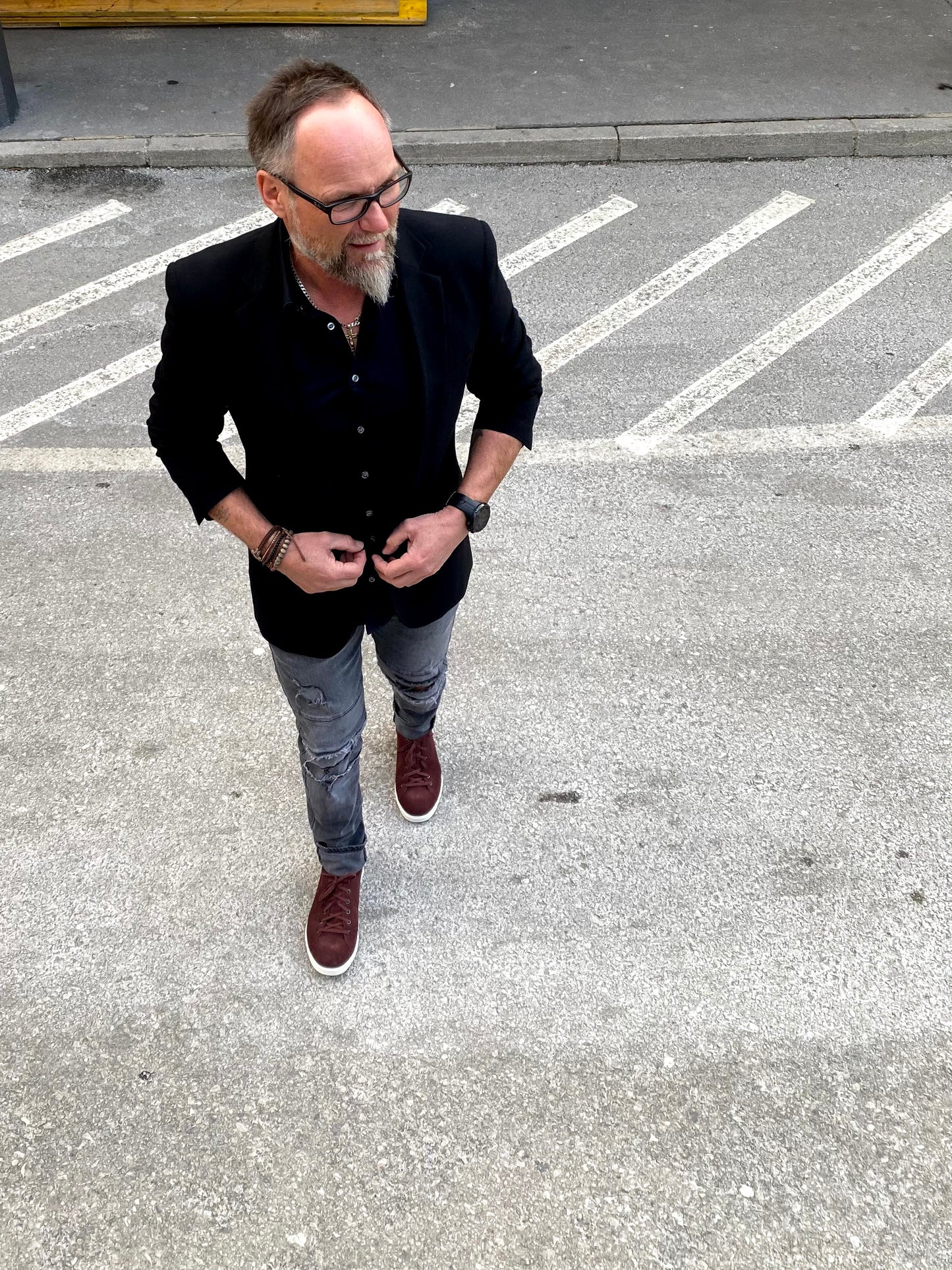 STEFANO Herren Schnürer – Veloursleder, Weite H, Weinrot