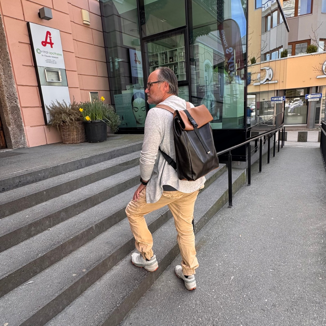 RUCKSACK Hirschleder Handgemacht, braun