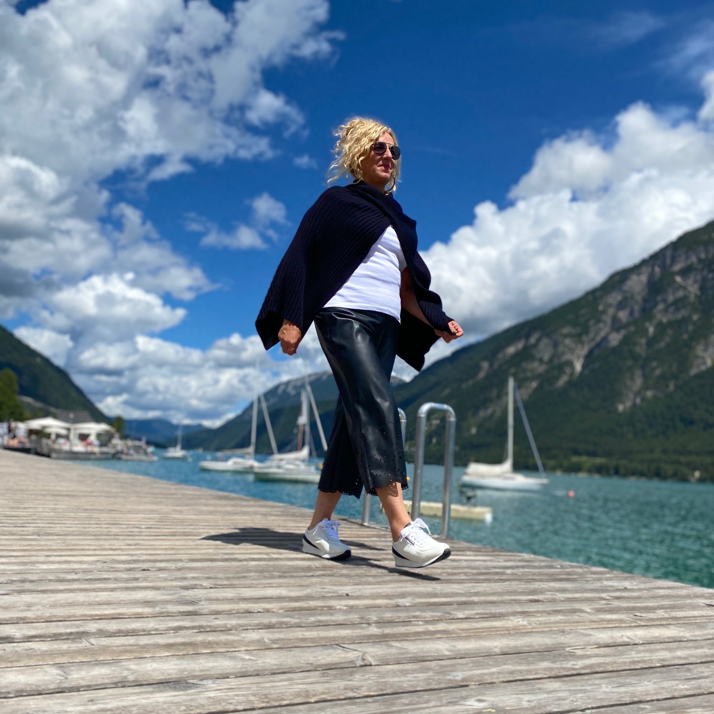 NIKA Damen Sneaker – Weite H, Nappaleder, weiß