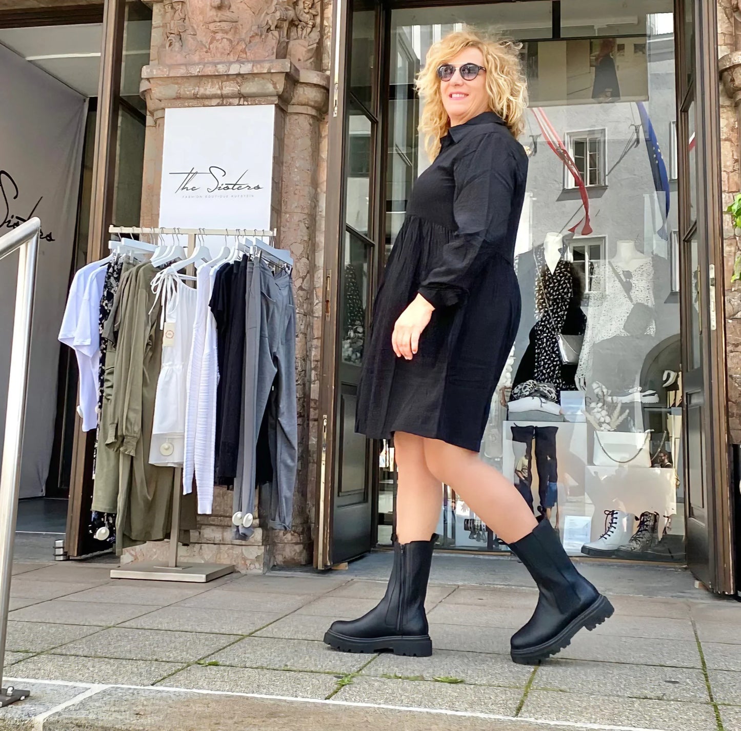 FINE Damen Stiefel – Weite H, Echtleder/Warmfutter, Schwarz