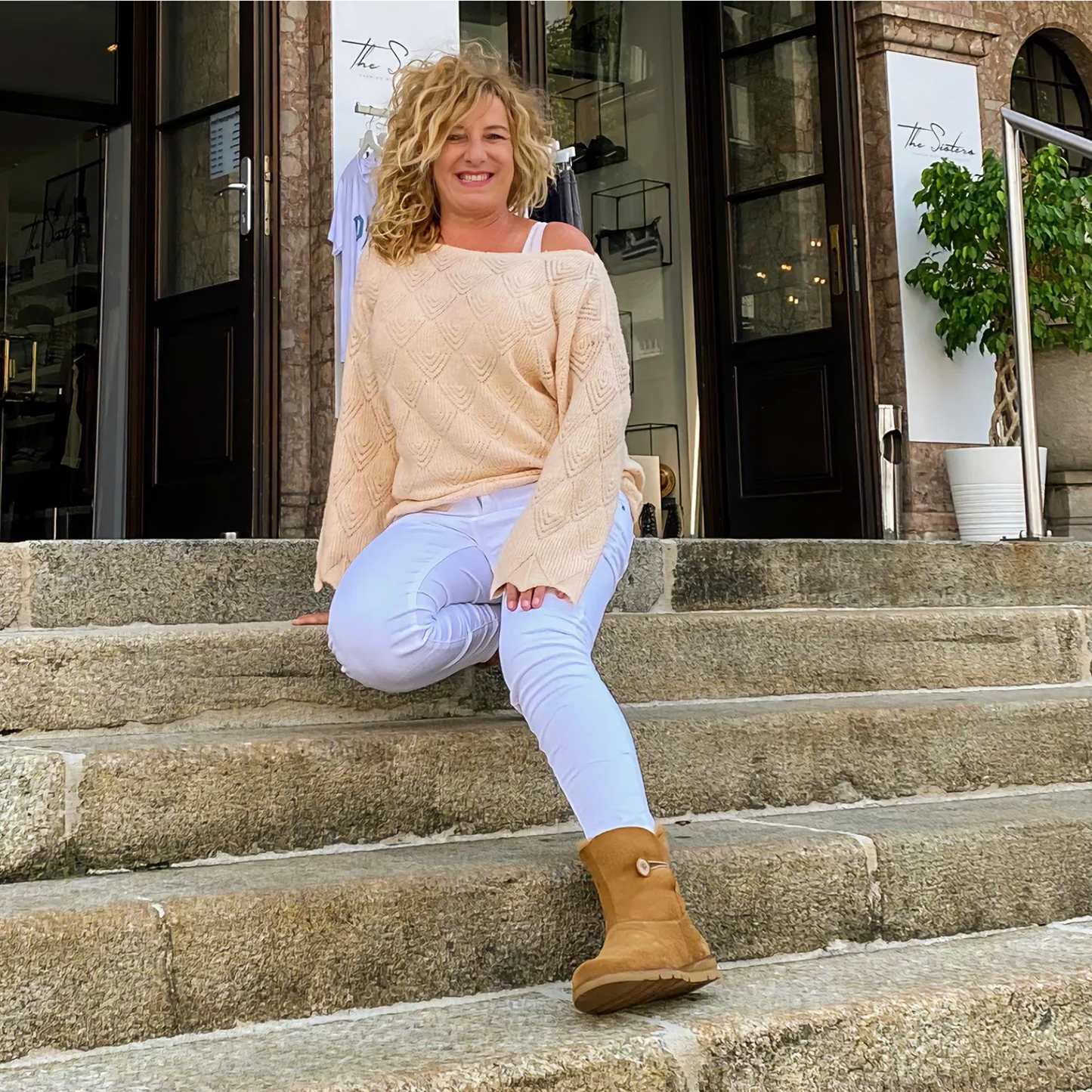 FRANKA Damen Stiefel – Weite H, Echtleder/Lammfellfutter, Camel