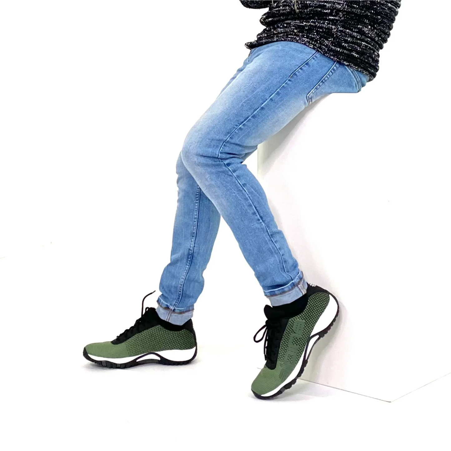 LUCA Unisex Schnürer – Weite H, Mesh/Synthetik, Grün