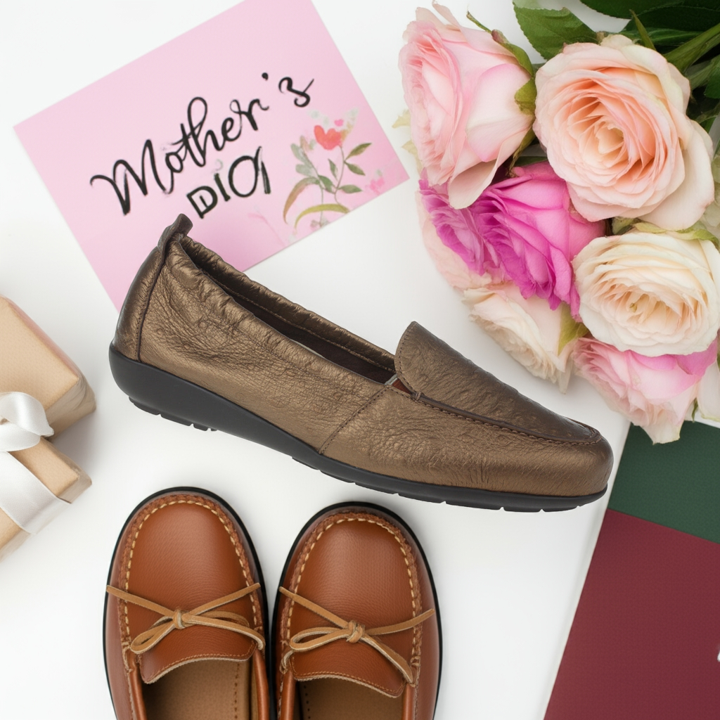 AURELIA Damen Mokassin – Hirschleder, Weite H, weich, Braun