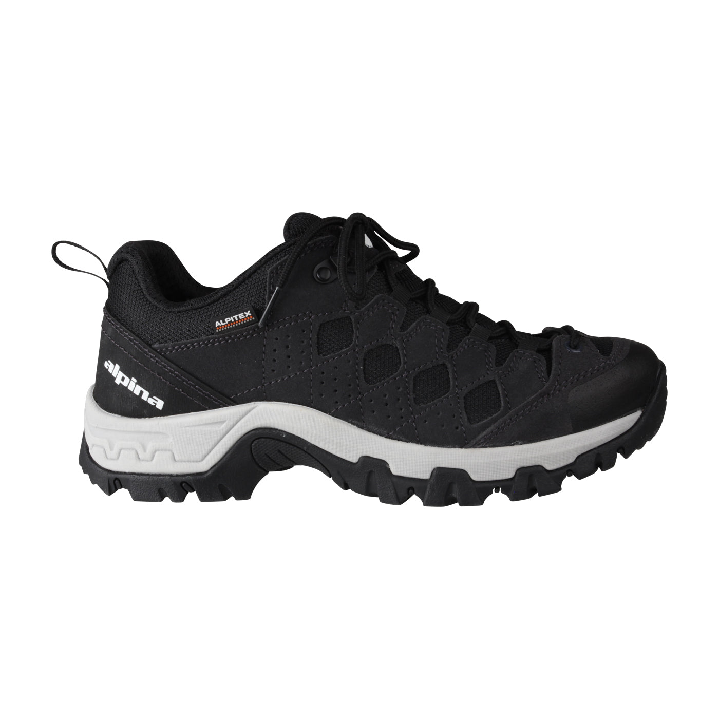 DAN LOW Wanderschuh – Weite H, Echtleder/Alpitex-Membran, Schwarz