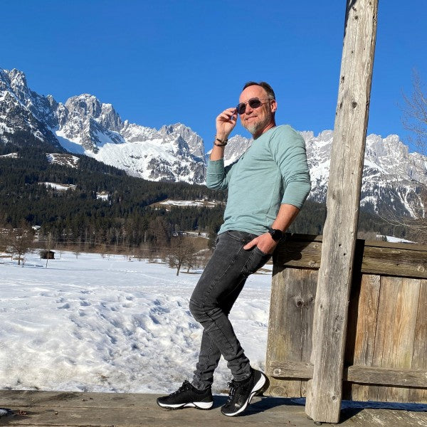 CHARLIE Unisex Schnürer – Weite H, Mesh/Synthetik, Schwarz