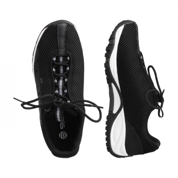 CHARLIE Unisex Schnürer – Weite H, Mesh/Synthetik, Schwarz