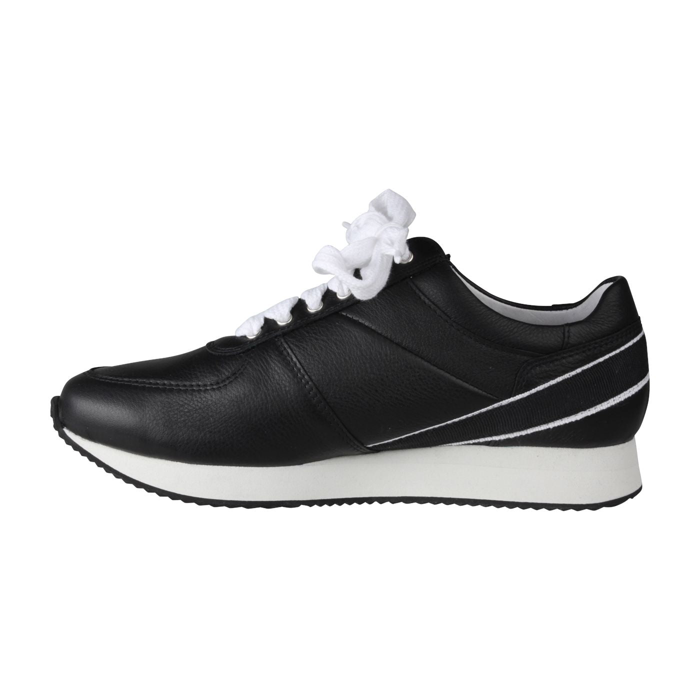 NIKA Damen Sneaker – Weite H, Nappaleder, schwarz