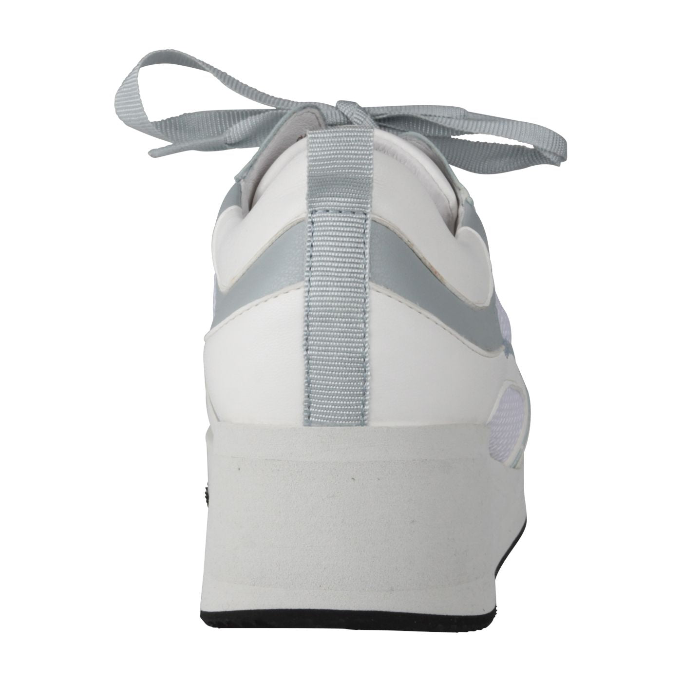 NALA Damen Sneaker – Mesh/Leder, Weite H, hellblau/weiss