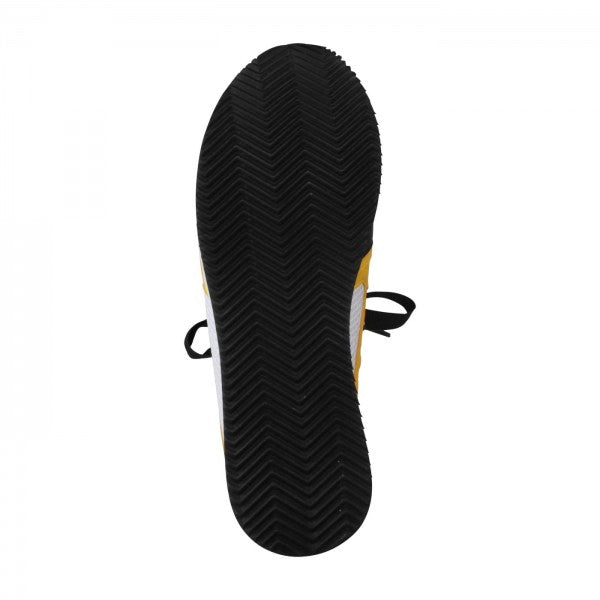 NELE Damen Sneaker – Weite H, Mesh/Leder-Stretch, Gelb