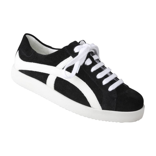 NORA Damen Sneaker – Weite H, Echtleder, Schwarz