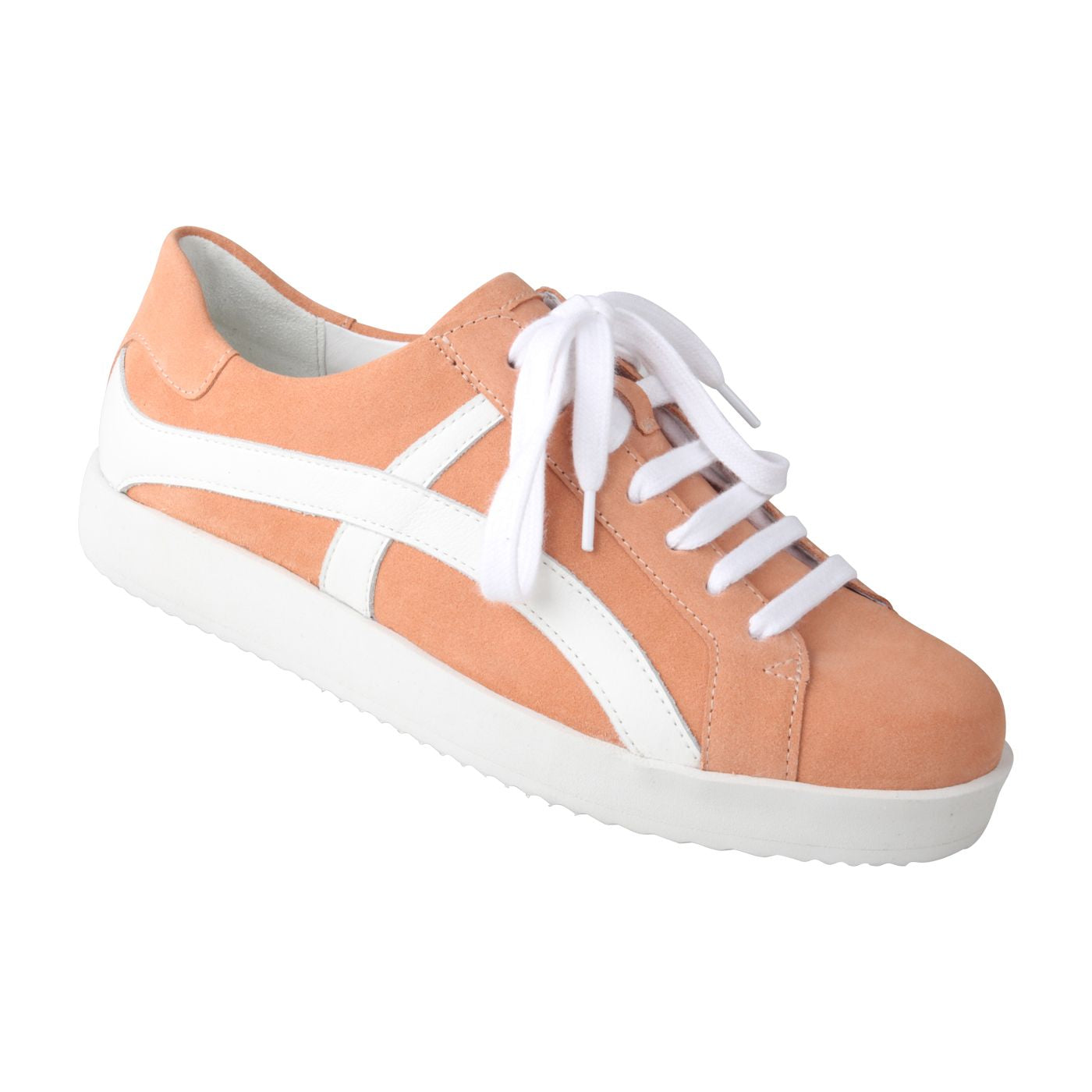 NORA Damen Sneaker – Weite H, Echtleder, Orange