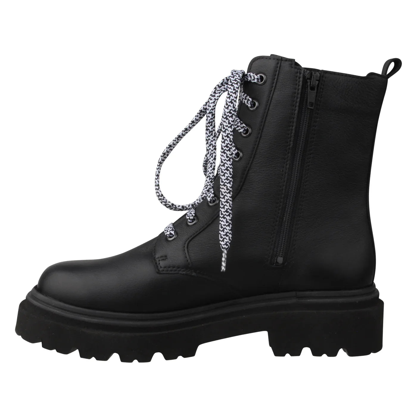 FRIZZI Damen Stiefel – Weite H, Echtleder/Warmfutter, Schwarz