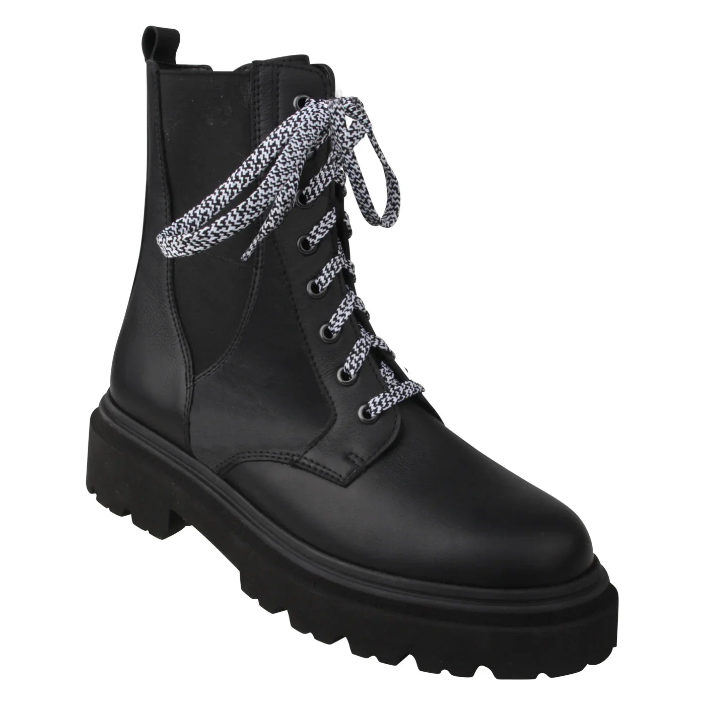 FRIZZI Damen Stiefel – Weite H, Echtleder/Warmfutter, Schwarz