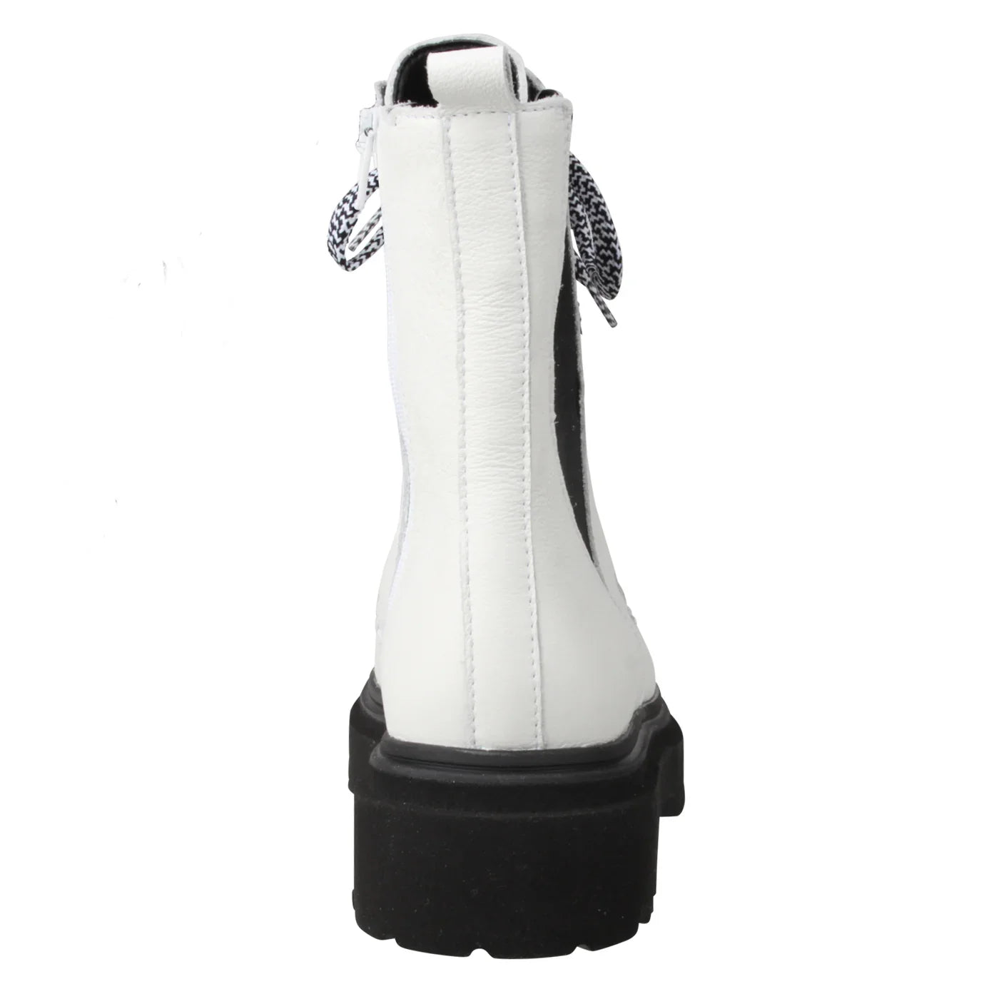 FRIZZI Damen Stiefel – Weite H, Echtleder/Warmfutter, Weiß/Schwarz