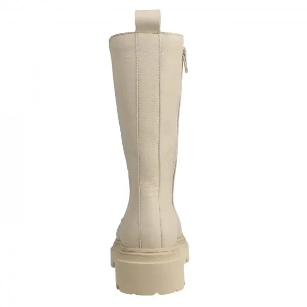 FINE Damen Stiefel – Weite H, Echtleder/Warmfutter, Beige