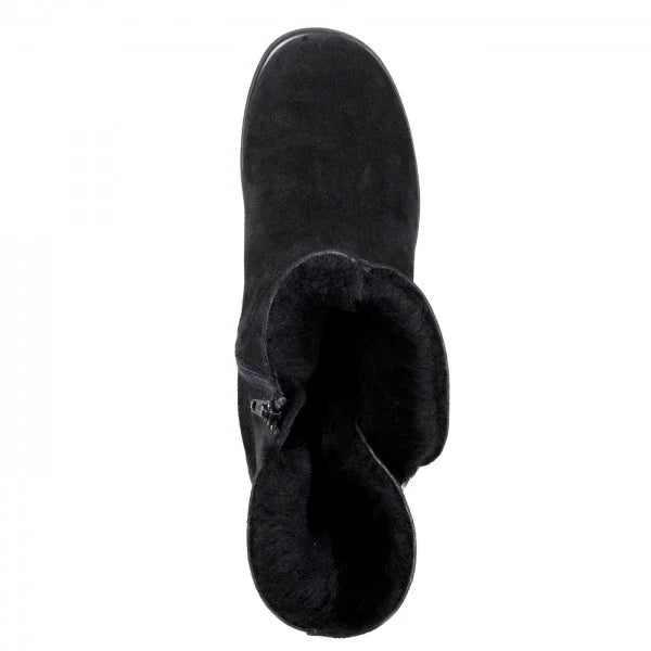 FRANKA Damen Stiefel – Weite H, Echtleder/Lammfellfutter, Schwarz