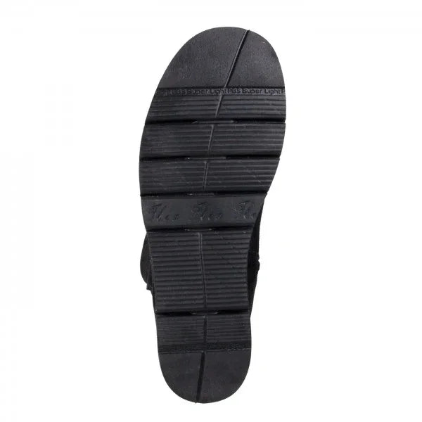 FRANKA Damen Stiefel – Weite H, Echtleder/Lammfellfutter, Schwarz