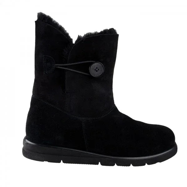 FRANKA Damen Stiefel – Weite H, Echtleder/Lammfellfutter, Schwarz