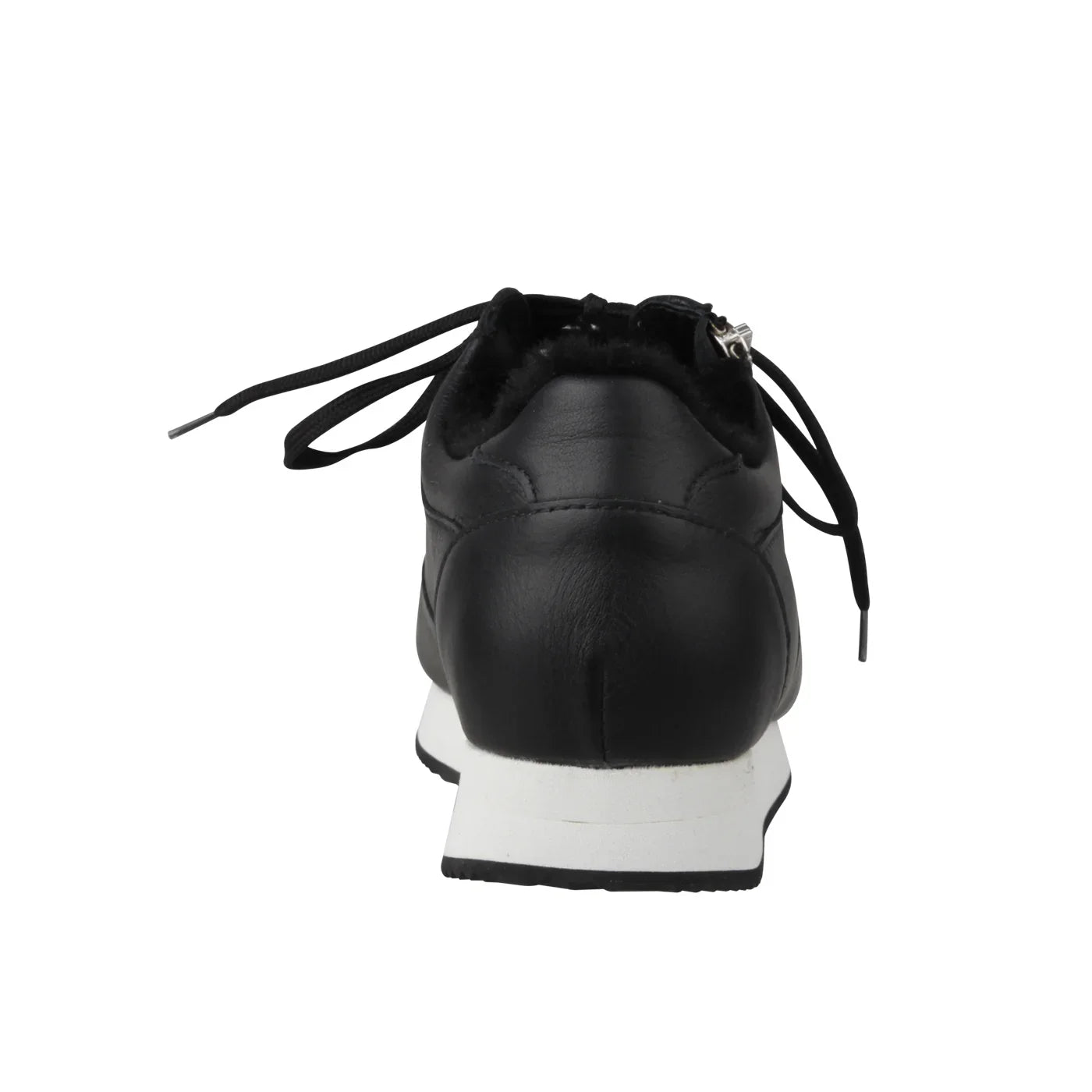 FIONA Damen Sneaker – Weite H, Echtleder/Lammfellfutter, Schwarz
