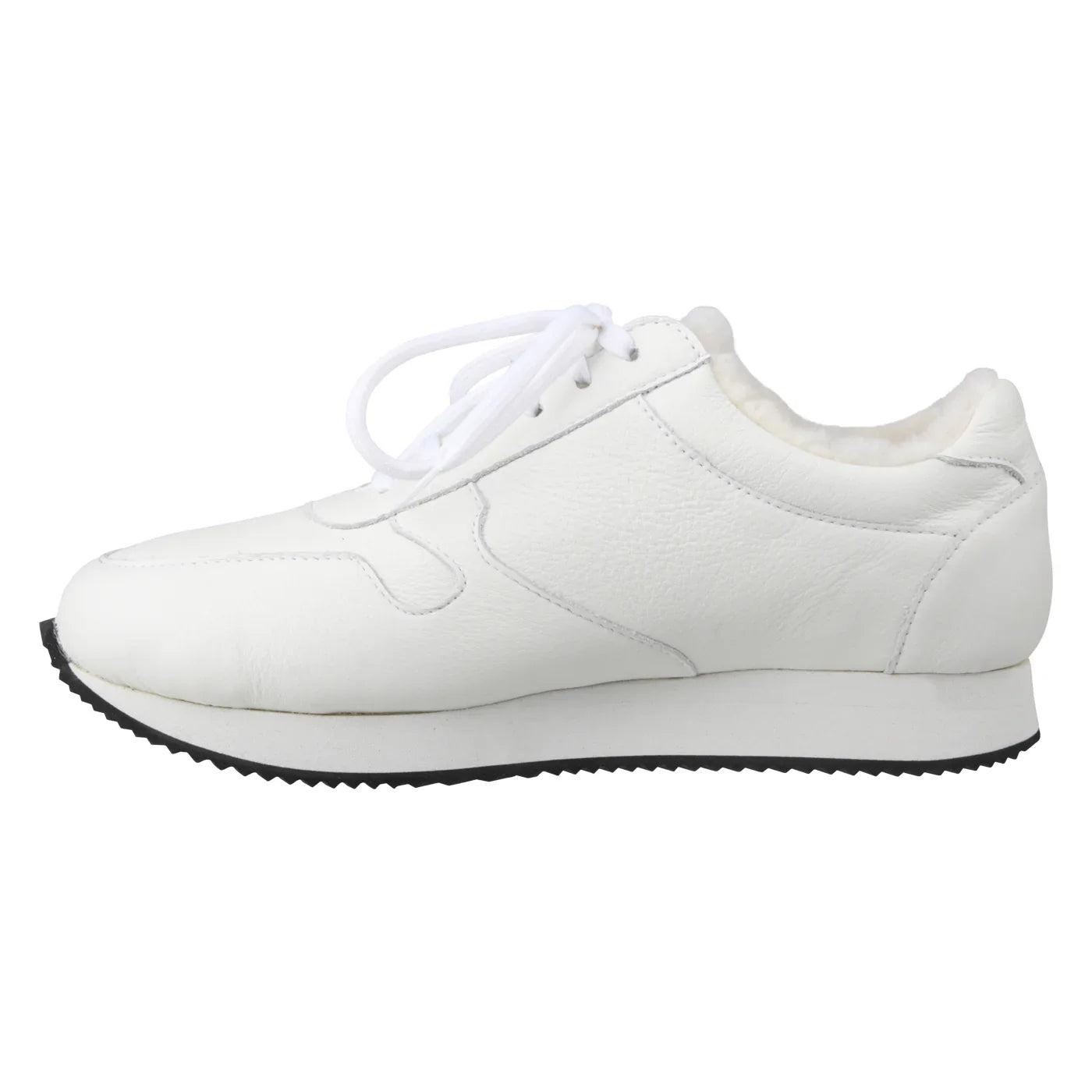 FIONA Damen Sneaker – Weite H, Echtleder/Lammfellfutter, Weiß