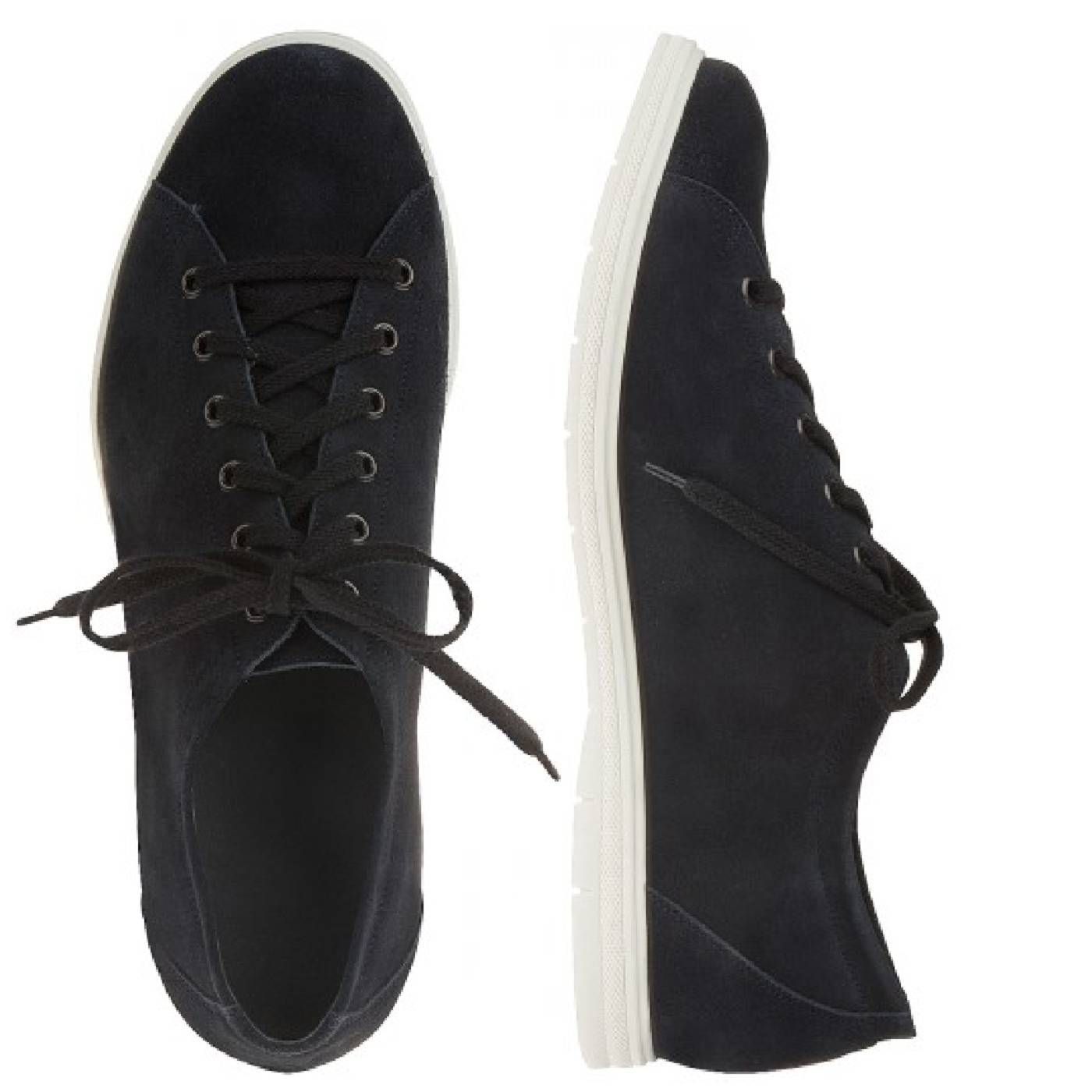 STEFANO Herren Schnürer – Veloursleder, Weite H, Blau