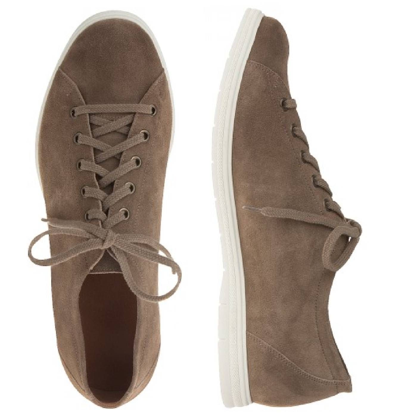 STEFANO Herren Schnürer – Veloursleder, Weite H, Braun