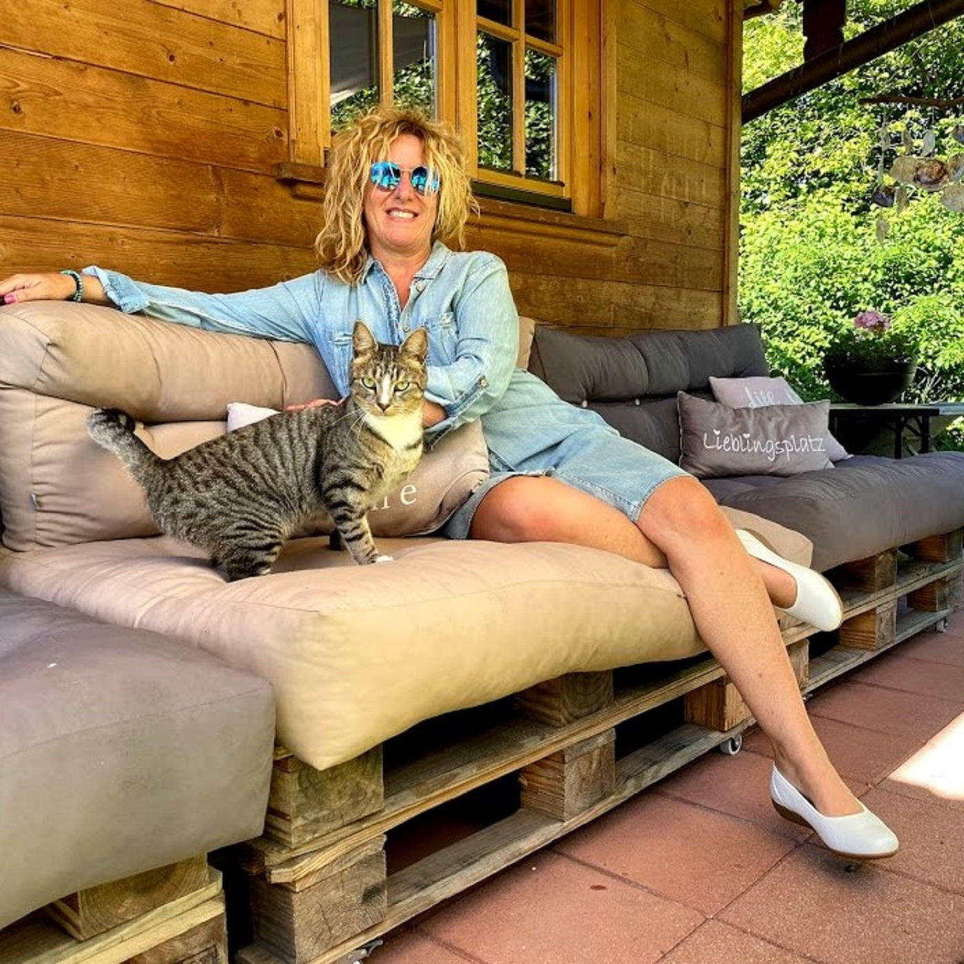 JOHANNA Damen Ballerina –  Hirschleder, Weite H, weich, Weiß