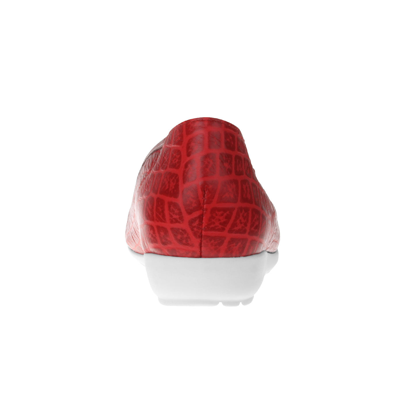 CATHARINA Damen Ballerina – Hirschleder, Weite H, weich, Rot