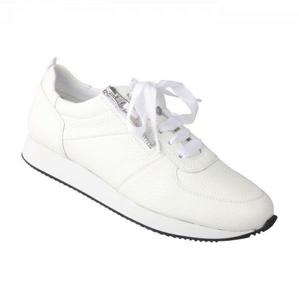 NADJA Damen Sneaker – Weite H, Echtleder/Stretch, Weiß