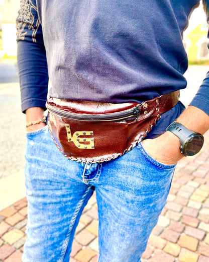 BAUCHTASCHE – Umhängetasche, Unisex, braun