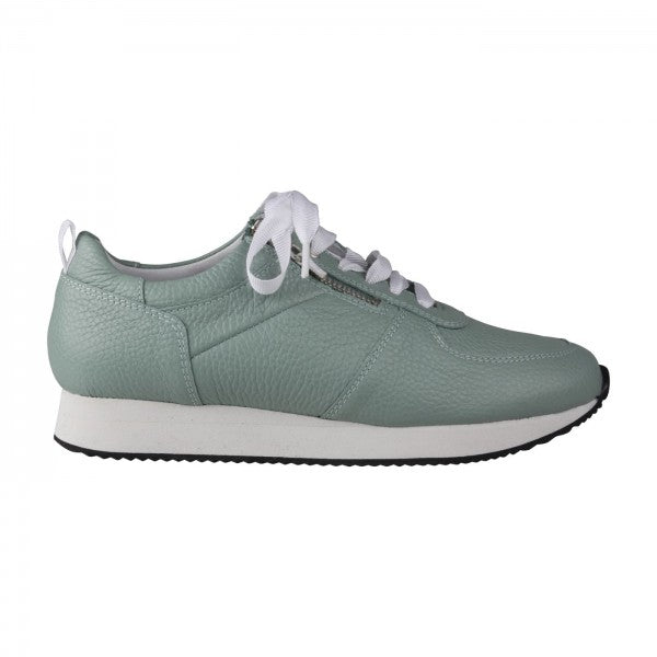 NADJA Damen Sneaker – Weite H, Echtleder/Stretch, Hellgrün