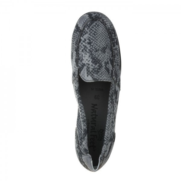 MATILDA Damen Mokassin – Weite H, Stretchmaterial/Memolatex, Schwarz