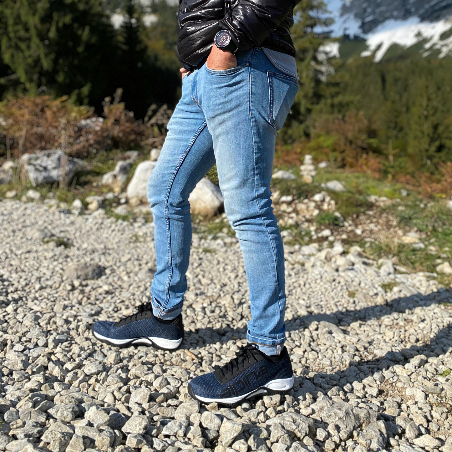 LUCA Unisex Schnürer – Weite H, Mesh/Synthetik, Dunkelblau