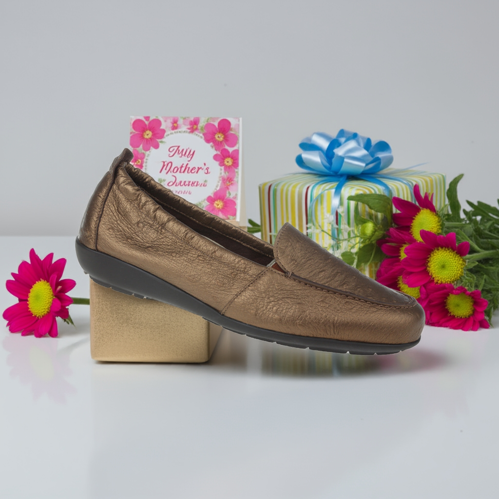 AURELIA Damen Mokassin – Weite H, Hirschleder/Memolatex, Braun