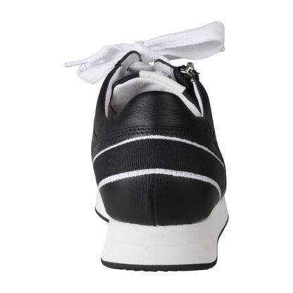 NIKA Damen Sneaker – Weite H, Echtleder/Textilfutter, schwarz