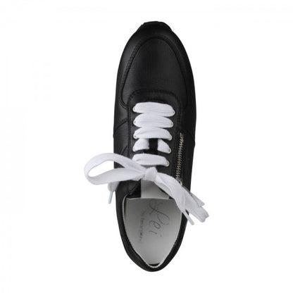 NIKA Damen Sneaker – Weite H, Echtleder/Textilfutter, schwarz