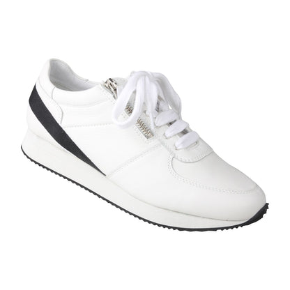 NIKA Damen Sneaker – Weite H, Echtleder/Textilfutter, weiß