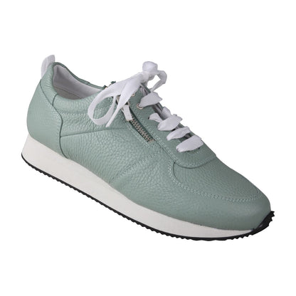 NADJA Damen Sneaker – Weite H, Echtleder/Stretch, Hellgrün