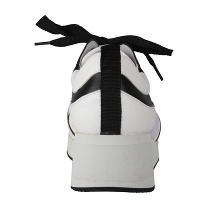 NALA Damen Sneaker – Mesh/Leder, Weite H, schwarz/weiss