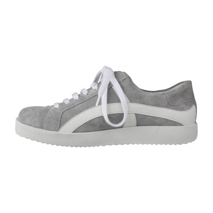 NORA Damen Sneaker – Weite H, Echtleder, Grau