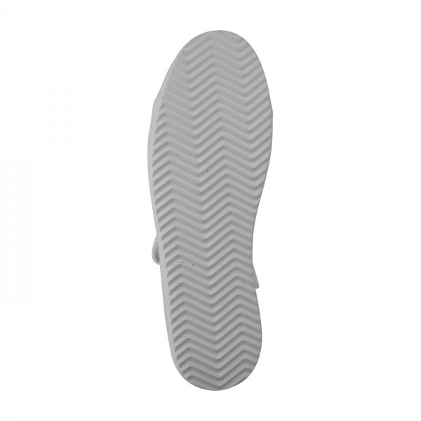NENA Damen Sneaker – Weite H, Echtleder/Stretch, weiss/silber