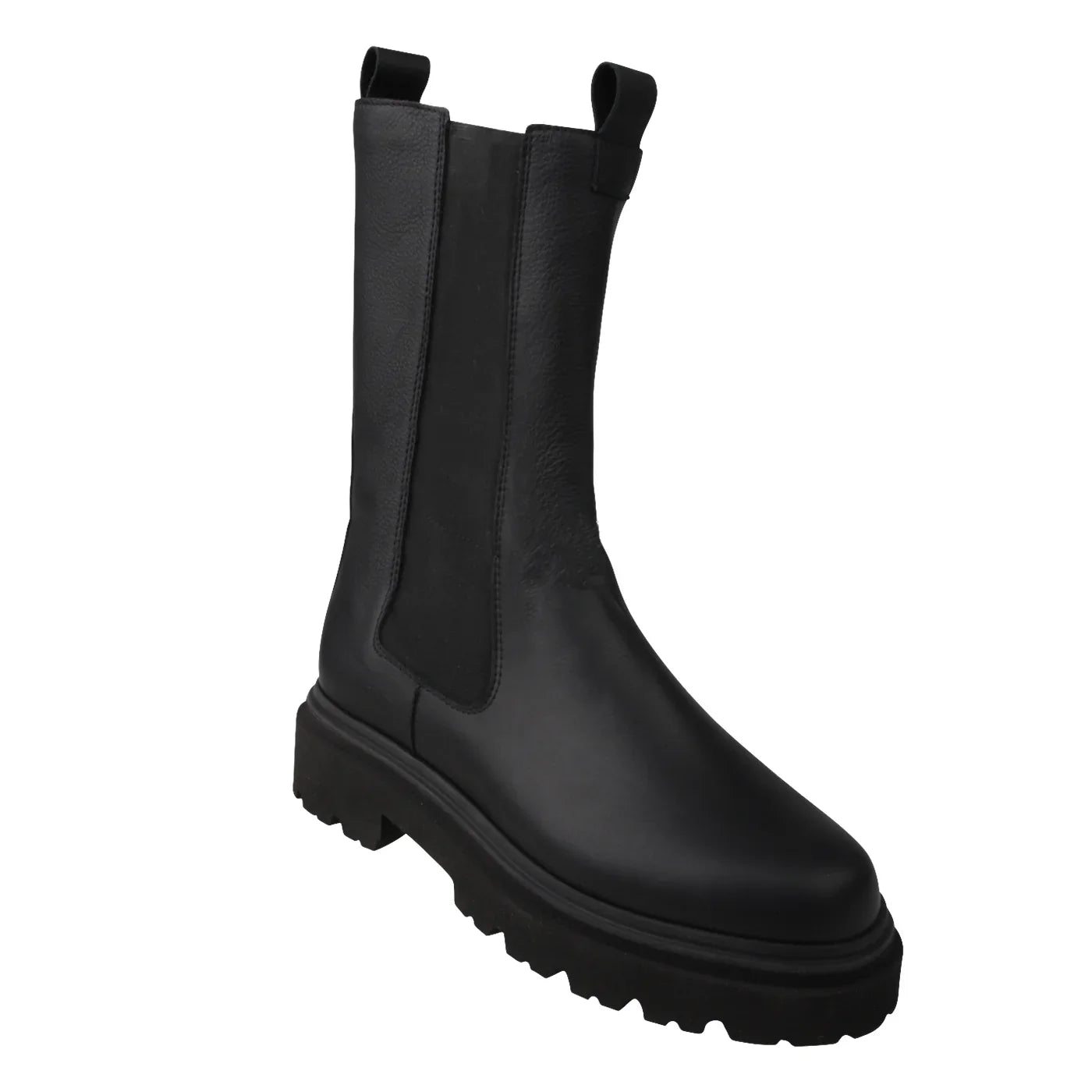 FINE Damen Stiefel – Weite H, Echtleder/Warmfutter, Schwarz