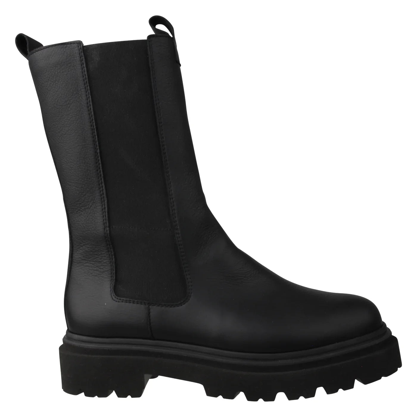 FINE Damen Stiefel – Weite H, Echtleder/Warmfutter, Schwarz