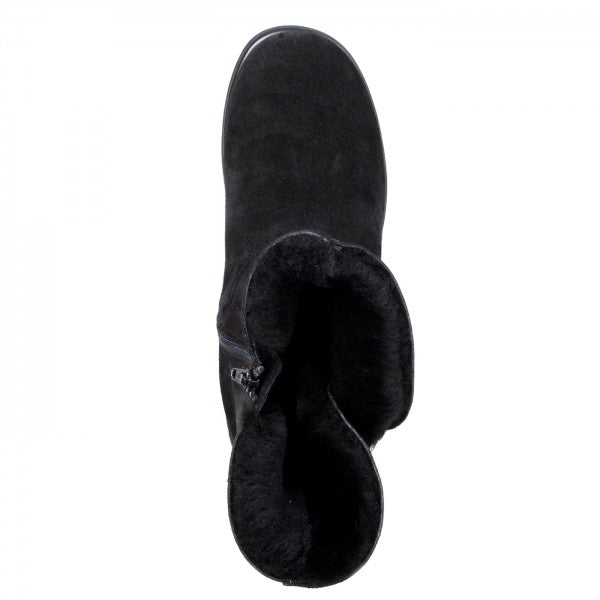 FRANKA Damen Stiefel – Weite H, Echtleder/Lammfellfutter, Schwarz