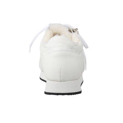 FIONA Damen Sneaker – Weite H, Echtleder/Lammfellfutter, Weiß