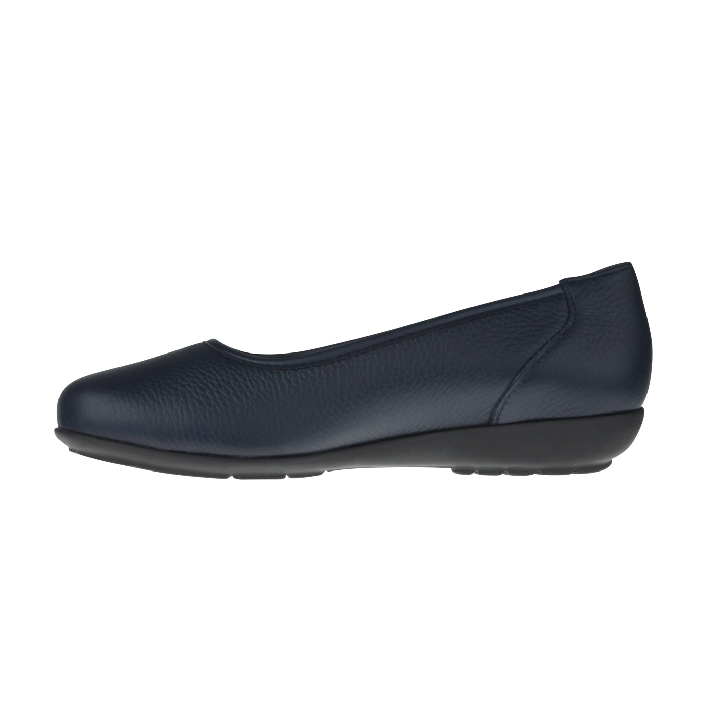 JOHANNA Damen Ballerina – Weite H, Hirschleder/Stretch, Blau