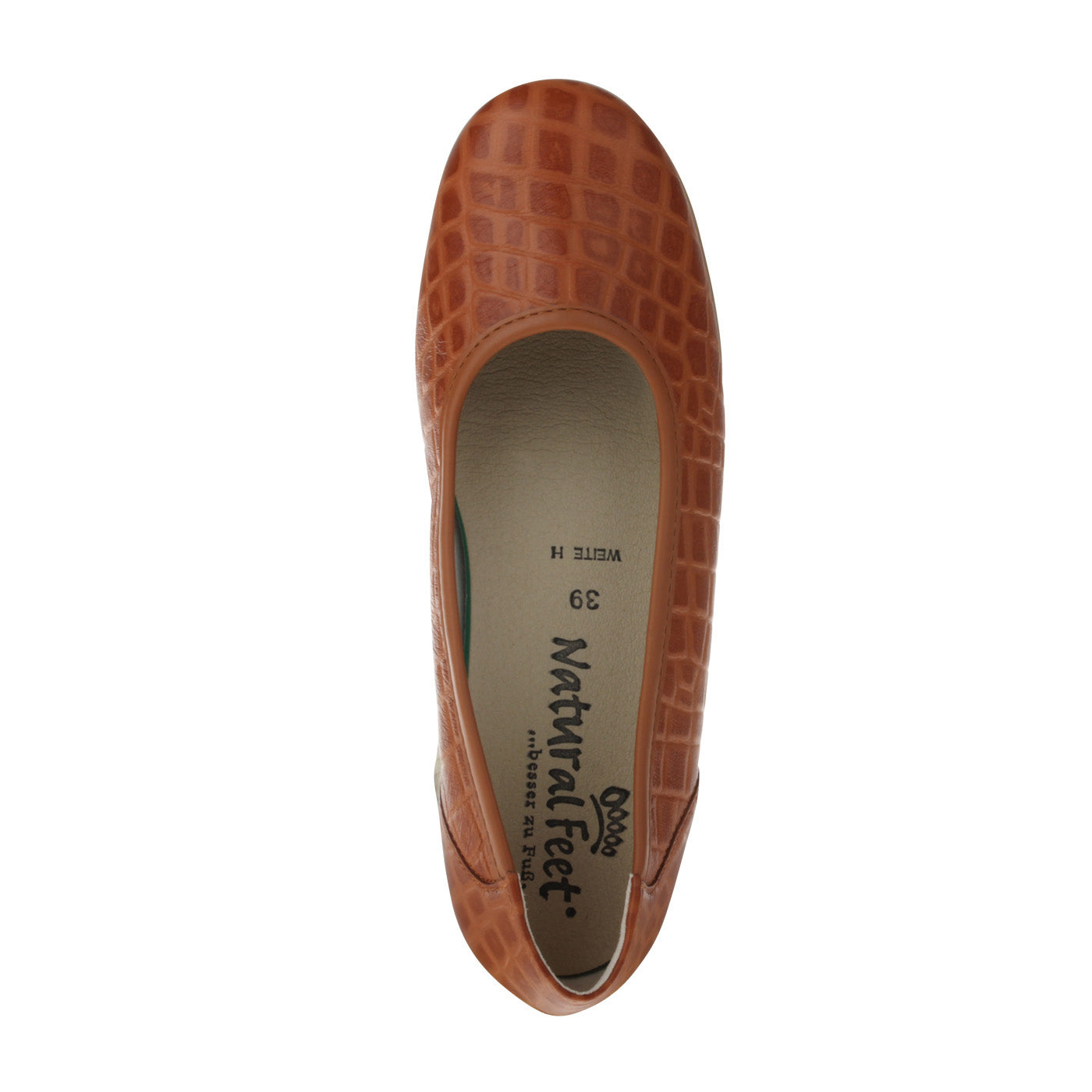 CATHARINA Damen Ballerina – Hirschleder Weite H, weich, Braun