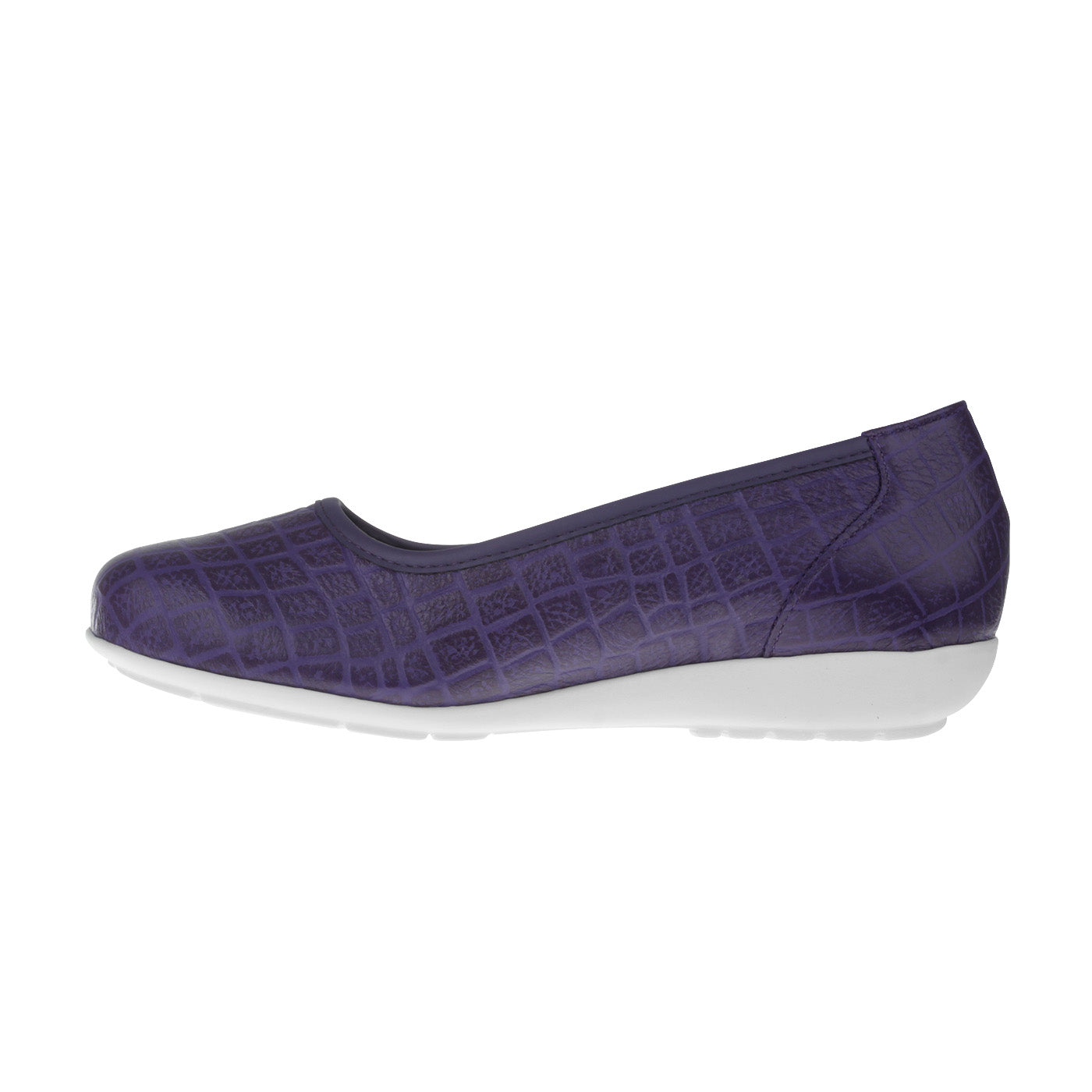 CATHARINA Damen Ballerina – Weite H, Hirschleder/Memolatex, Lila
