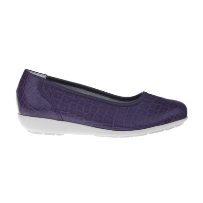 CATHARINA Damen Ballerina – Weite H, Hirschleder/Memolatex, Lila